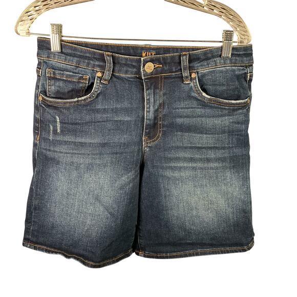 Kut from the Kloth‎ High Rise Boyfriend Shorts Women’s Size 4 Dark Wash Denim - Picture 1 of 16